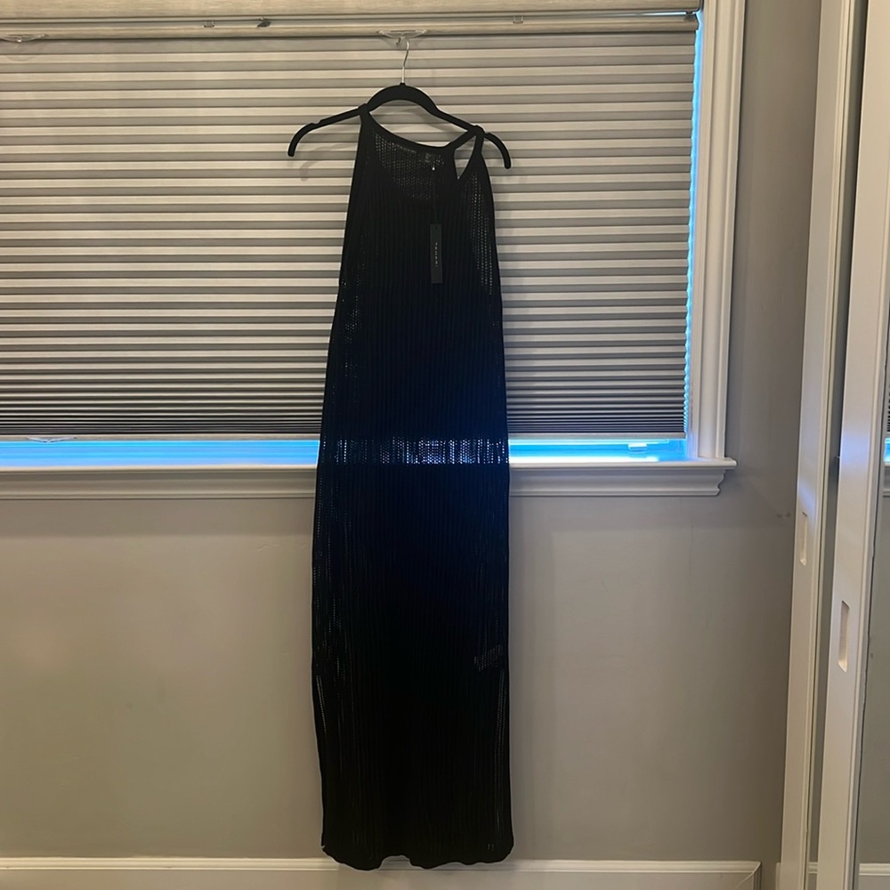 Tahari black knit cover-up